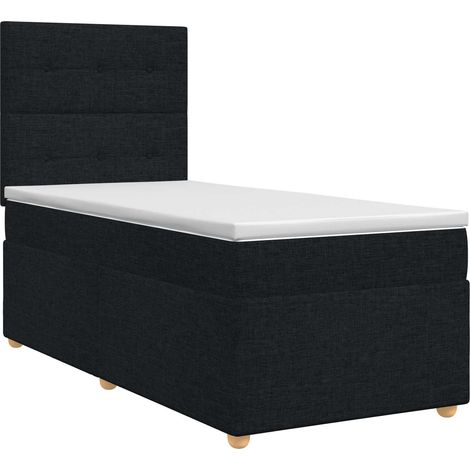 Maison Exclusive - Boxspringbett mit Matratze Schwarz 90 x 190 cm (1/5)