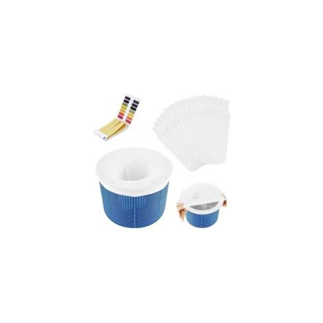 Paquete de 20 filtros para piscina ZVD, calcetines filtrantes, tapa de desagüe, skimmer para piscina - Crezuo (1/4)