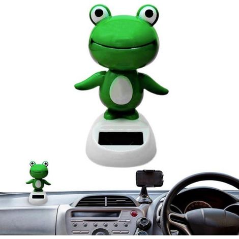 Figurine Grenouille - Solaire Tete Mobile - Pour Tableau De Bord Et Bureau - 1 Piece (1/4)