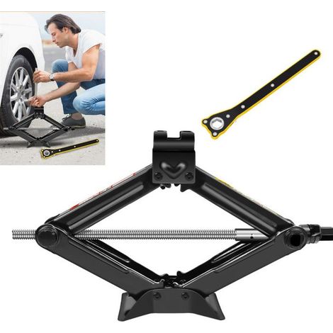Handwagenheber 2kg, 360° Kopf, schnelle Hebung, maximale Höhe 39cm, Auto-Notfallwerkzeug