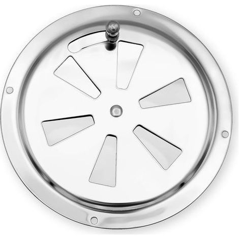 1 pièce Grille de Ventilation Ronde, 125mm Évent d'Aération en Acier Inox Grille de Ventilation, Ouverture d'aération Réglable pour Ventilation, Argent (1/5)