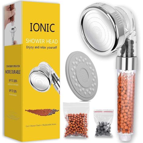 Duschkopf Handbrause Wassersparend Ionenfilter 2-lagen-filtration (1/5)