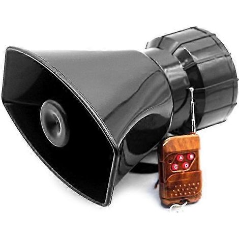 Sirena electrónica inalámbrica potente de 12 V con 5/7 sonidos y altavoz, alarma de advertencia para coche de 120 dB (1/5)
