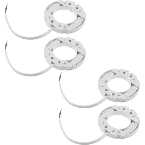 4pcs GX53 Socle Remplacement Socle Support de Lampe Connecteur Ampoule Douille Accessoires pour Étagère Escaliers Armoires Fenêtres (1/5)