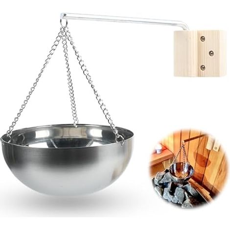 Bol D'arôme Sauna, 12cm Bol de Sauna Acier Inoxydable, Accessoires de Salle de Sauna, Bol D'huile Essentielle Pour Spa Bol Tasse Huile Essentielle Bol Sauna Accessoires D'ambiance (1/5)
