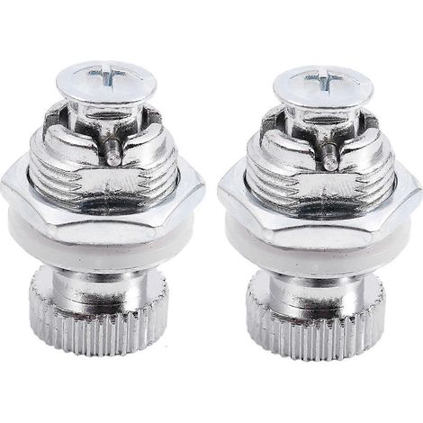 2 verrous à levier pour meubles, avec bouton rond, filetage extérieur 1,7 cm (1/5)