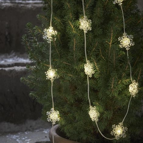 Deko-Lichterkette Snowstar 20 LED Schneeflocken Timer L 200cm (1/3)