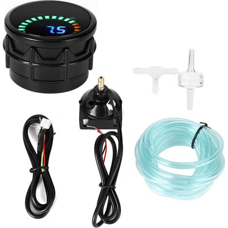 Car vacuum gauge, 2 inch, digital display, LED scale, 12V, universal (1/5)