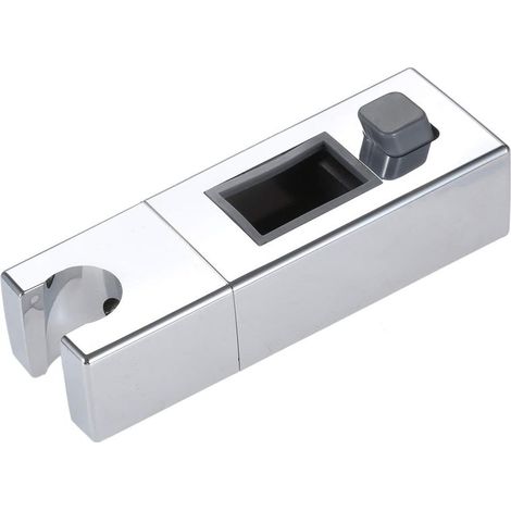 Support de pommeau de douche rectangulaire réglable avec barre coulissante pour salles de bains – fixation murale adaptable pour rail carré 30 x 18 mm (1/5)