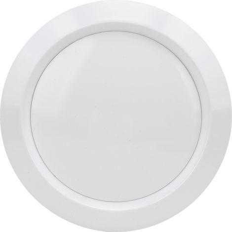 Ortviai Grille de ventilation ronde blanche en plastique ABS, 200 mm, réglable pour mur ou plafond