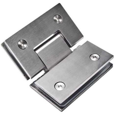 135° Charnière de Douche sans Cadre à Verre Support de charnières Porte Douche 304 Acier Inoxydable 2pcs (1/4)