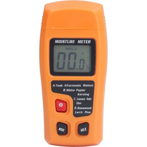 Moisture Meter, High Precision Wood Moisture Meter with 4 Modes, Humidity Detector, Backlit LCD Screen, Digital Moisture Meter for Wood, Building Materials, Medicinal Materials, and Cardboard. (1/5)
