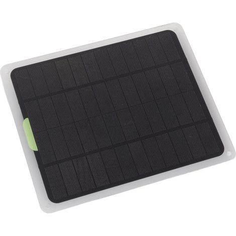 Panneau Solaire Portable 10W - 2 USB + Type C - DC 12V - Abs - pour Voyage & Camping (1/5)