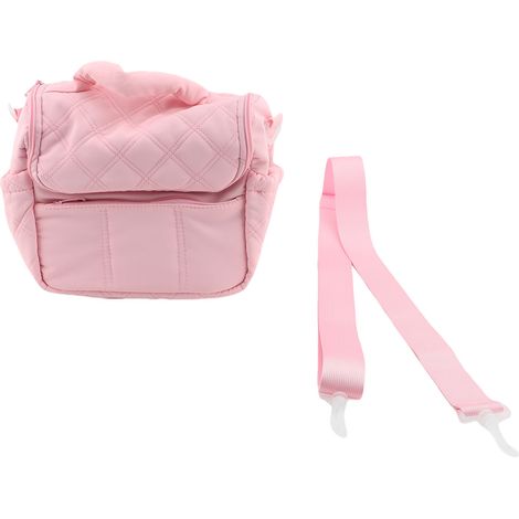 Isolierte Lunchbox mit zwei Fächern, gepolstert, auslaufsicher, wiederverwendbar, große Kühlbox für Arbeit, Picknicks, Reisen, Essenszubereitung, puderrosa A (1/4)