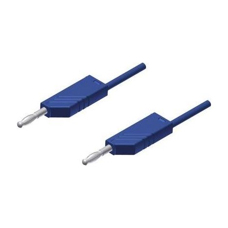 Hirschmann Test & Measurement MLN 25/2,5 BL Cavo di misura Spina a banana 4 mm Spina a banana 4 mm 25.00 cm Blu 1 pz.