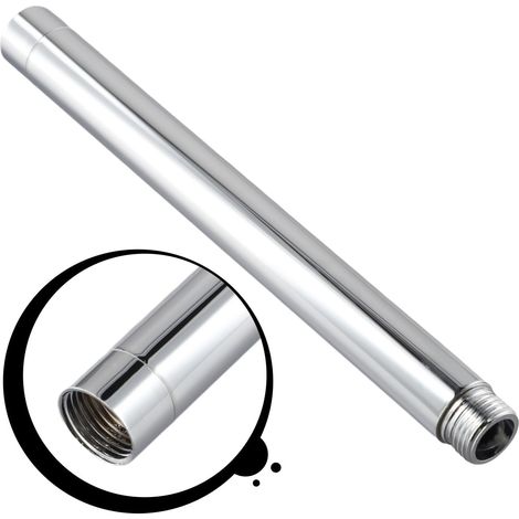 Bras de Douche , G1/2 Extension Bras de Douche Rond en Acier Inoxydable, Rallonge de Pomme Douche Pomme de Douche Inférieure (10 Pouces)
