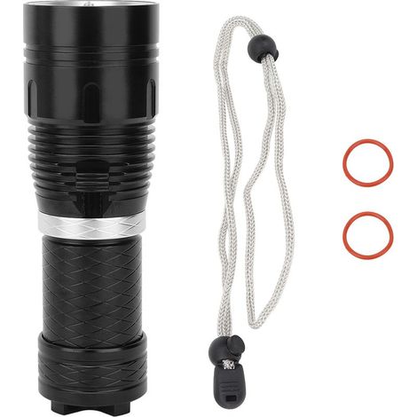 lampe de poche-Lampe de Plongée LED L2 Noir Aluminium avec Dimming Continu Imperméable (1/4)