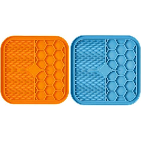 Tapis Léchage Chien Chat - Tapis Ralentisseur Alimentaire - Anti-Stress et Anti-Ennui - Imperméable et Pliable - 1 Pièce (1/5)