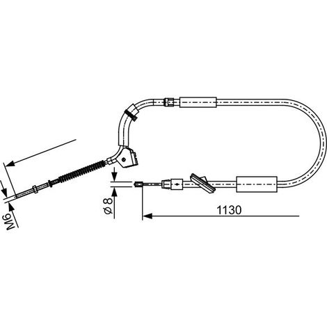 Tirette à câble, frein de stationnement BOSCH 1 987 482 490 MERCEDES-BENZ
