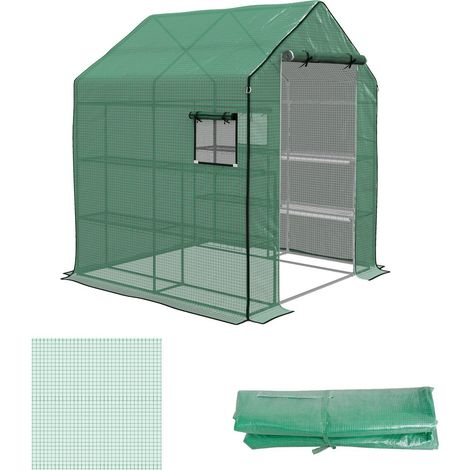 Película De Repuesto Película De Invernadero Con Protección Uv Ventana Lateral Puerta Enrollable Cubierta De Repuesto Película De Pe Para Casa De Tomates Verde 140 X 143 X 190 Cm