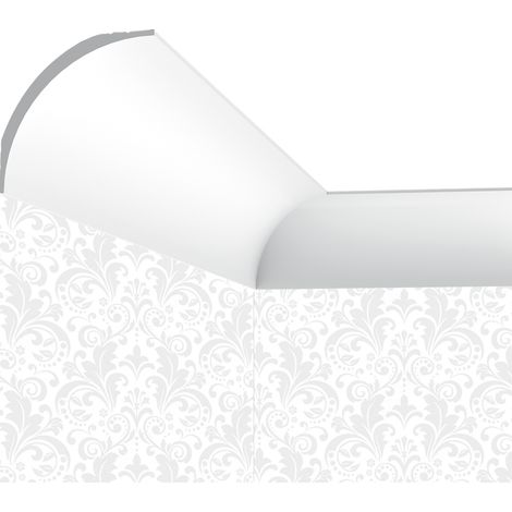 Corniche plafond en polyuréthane 200cm – Moulure décorative 9cm – Installation facile avec colles appropriées – Pour intérieur élégant