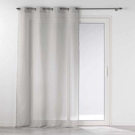 Panneau a oeillets 140 x 240 cm polycoton selena Gris (1/3)