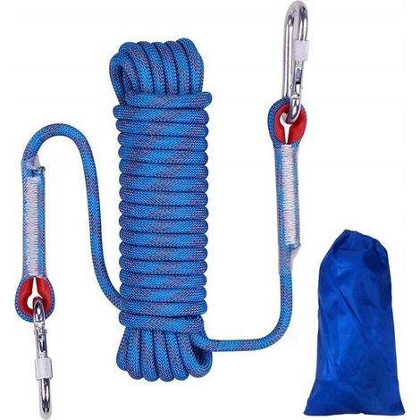 Corde d'Escalade Tressée 14mm Orange 20m (1/4)