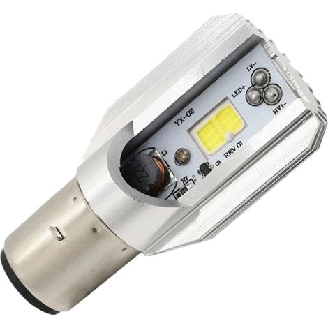 1 phare de moto LED BA20D, faisceau haut/bas, COB, 800 lm, 12 V, pour moto scooter cyclomoteur (1/5)