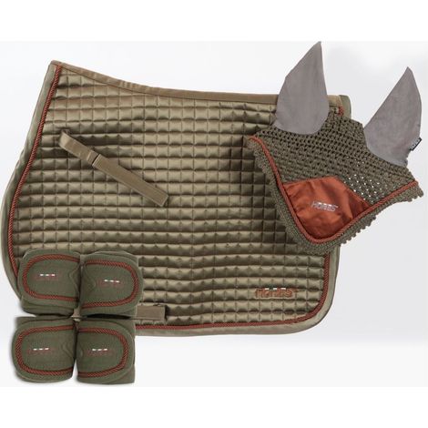 Full, VERDE MILITARE: Set Sottosella con cuffietta e fasce modello Forest