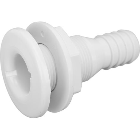 Raccordement de coque 1in ABS droit résistant aux chocs, accessoire de connexion pour tuyau marin bateau – Blanc (1/5)