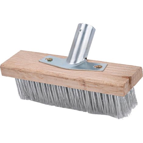 Brosse de sol en fil d'acier inoxydable 50 cm, robuste et résistante, pour surfaces rugueuses. (1/5)