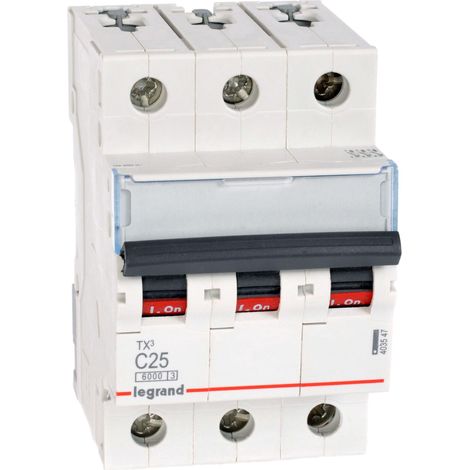 Legrand Disjoncteur 3 Pôles 25A Type C Gris
