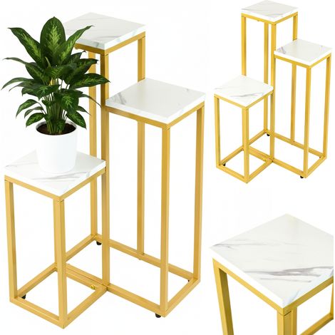 Soporte metálico de pie para plantas en maceta, estilo loft multinivel, 3 estantes. (1/5)