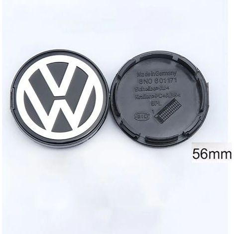 4 Stück 56-mm-Radkappen für Volkswagen, Felgenkappen mit Logo, Tuning-Zubehör für Autoräder. (1/4)