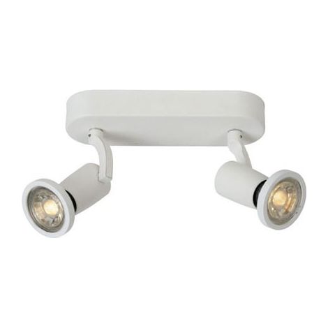 Plafoniera Lucide Jaster 2 spot GU10 LED 5W 2700K bianca (1/4)