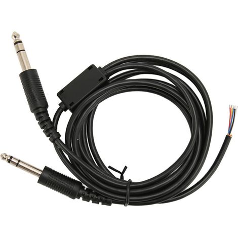 Câble de remplacement pour casque d'aviation David Clark AVCOMM, prise double GA, 6,6 pi, câble DIY pour casque de pilote