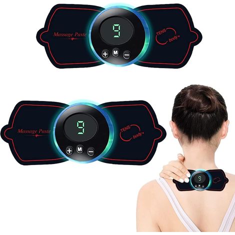 Set mit 2 EMS-Geräten zur Reduzierung von Gynäkomastie, tragbares elektrisches Nackenmassagegerät, Nackenmassage zur Schmerzlinderung (1/4)