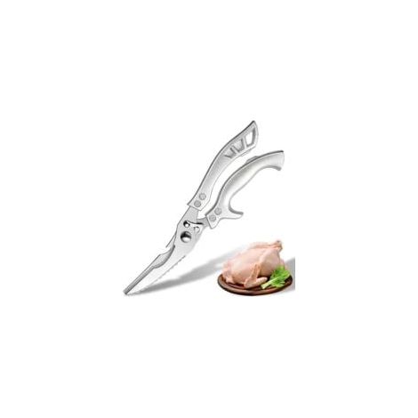 Ciseaux de Cuisine Robuste,Ciseaux Cuisine Professionnels en Acier Inoxydable,Ciseaux de Volaille Polyvalents pour Poulet, Poisson, Viande, légumes, Herbes, os, Noix (1/5)