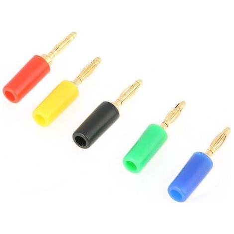 20 Pièces 2mm Montage sur Panneau Prise Banane Fiche Banane Jack Connecteur de Sondes de Test Couleurs Mélangées pour Amplificateur Instrument équipement Médical Haut-parleur (1/4)