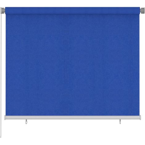 Store roulant d'extérieur 185 (l) x 140 (H) cm bleu HDPE vidaXL