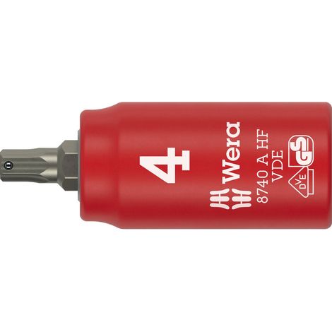 Vaso de punta 8740 A VDE HF 1/4" SW 4mm L.45mm WERA (1/5)