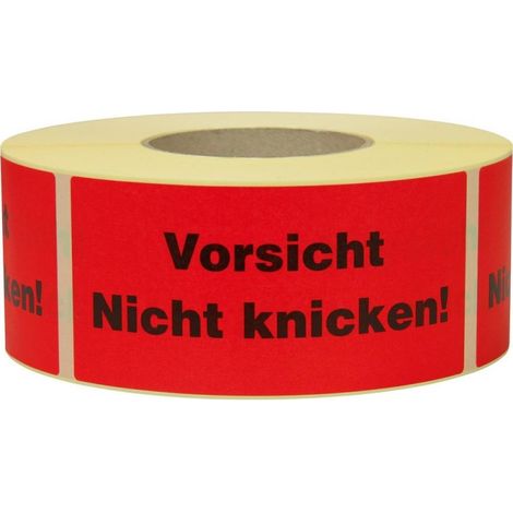 STRECKEN - Hinweis Etiketten Vorsicht Nicht knicken STRECKE