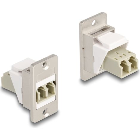 Delock MÃ³dulo Keystone de montaje en panel Fibra Ã³ptica LC Duplex hembra a hembra cÃ³nico