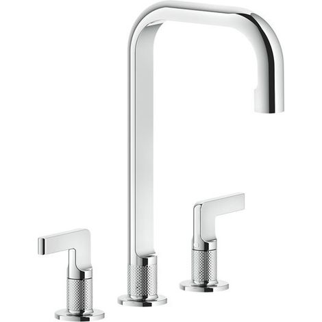 Gessi Inciso- Mélangeur lavabo 3 trous avec bec H=212 mm x 160 mm