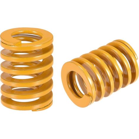 Matrice Ressort, 20mm OD 25mm Long 2Pcs Spiral Stamping Light Load Compression Die Ressorts pour Imprimante 3D électrique Pièce, Jaune (1/5)