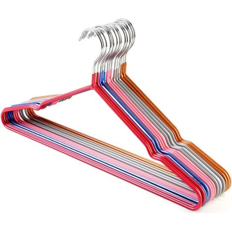 Lot de 10 cintres métalliques antidérapants fabriqués dans (1/5)