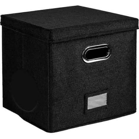 Boîtes de rangement pratiques pour disques vinyles avec couvercles et poignées (1/5)