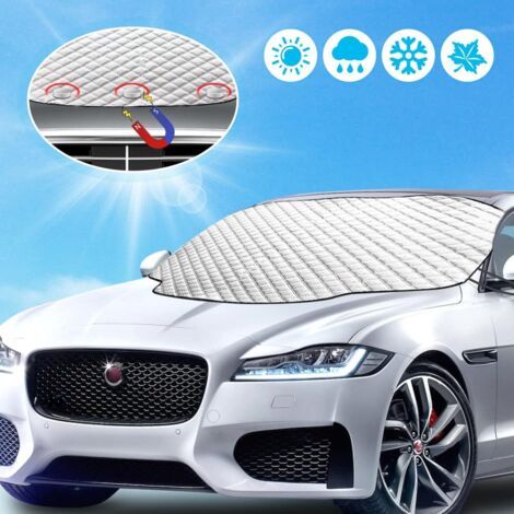 Housse de pare-brise magnétique pliable 120x200 cm – Protection antigel, anti-neige et écran solaire – Installation facile avec aimants