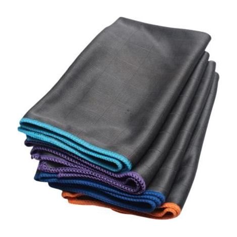 Chiffon en Fibre de Carbone -4 Serviette Nettoyage sans Trace 40  50cm pour Verre, Vitre, Lunettes, Vaisselle, Cuisine, Ménage (1/4)