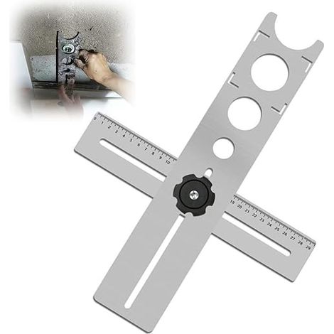 Détecteur de trous réglable, règle pour carrelage, repère d'angle de carrelage M (1/5)